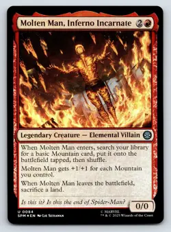 Molten Man, Inferno Incarnate MTG FOIL U Marvel's Spider-Man 84 N - Image 1