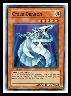 Cyber Dragon CRV-EN015 Super Rare 1st Edition Yugioh 2157 - Image 1