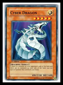 Cyber Dragon CRV-EN015 Super Rare 1st Edition Yugioh 2158 - Image 1
