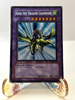 YuGiOh! Gaia The Dragon Champion LOB-125 Unlimited Secret Rare LP+ - Image 1
