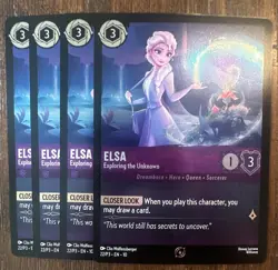Disney Lorcana Elsa, Exploring the Unknown 22/P3 EN PROMO Lot (4) Foil - Image 1
