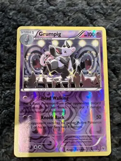 Pokemon Card Grumpig Fates Collide 31/124 NEAR MINT Reverse Holo Rare TCG!!!!!!! - Image 1
