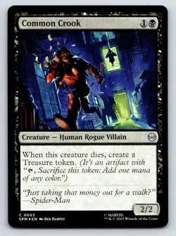 Common Crook MTG FOIL C Marvel's Spider-Man 53 NM - Image 1