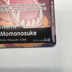 One Piece Card Game Kouzuki Momonosuke OP16-085 Eng Foil Special Rare 6000 - Image 4