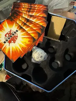 AS IS READ Bakugan Battle Brawlers Bakutin Blue - 1 Bakugan & 10 Metal Cards - Image 5
