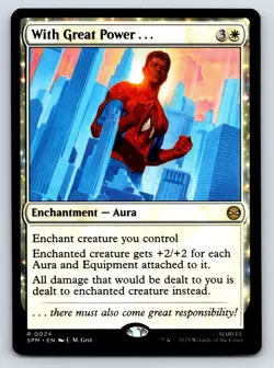With Great Power . . . MTG Magic the Gathering R Marvel's Spider-Man 24 NM - Image 1