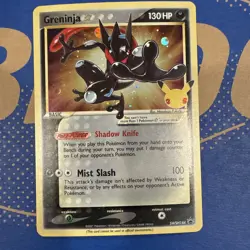 Pokemon TCG Greninja Gold Star SWSH144 Celebrations Black Star Promo Card - Image 1