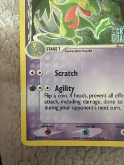 Pokemon TCG Grovyle Delta Species EX Reverse Holo Card 19/100 Crystal Guardians - Image 4
