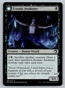 MTG Magic: The Gathering FOIL NM Innistrad Midnight Hunt Ecstatic Awakener 100 - Image 1