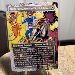 Nick Fury, Agent of S.H.I.E.L.D. (Borderless) 314 Marvel Super Heroes MTG NM - Image 1