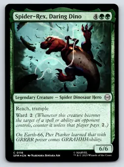 Spider-Rex, Daring Dino MTG FOIL C Marvel's Spider-Man 116 NM - Image 1