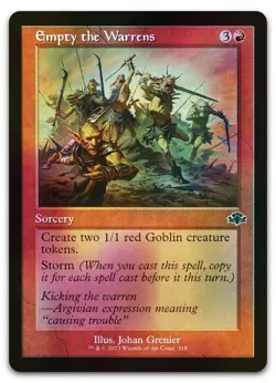 Empty the Warrens (Retro Frame) #318 (Foil) NM Dominaria Remastered Magic MTG - Image 1
