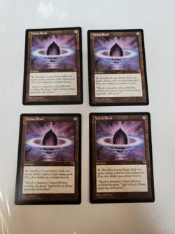 WoC Magic The Gathering Tempest Lotus Petal X4 Beautiful Condition - Image 1