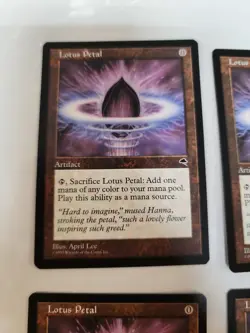 WoC Magic The Gathering Tempest Lotus Petal X4 Beautiful Condition - Image 2