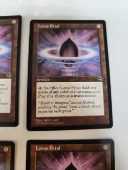 WoC Magic The Gathering Tempest Lotus Petal X4 Beautiful Condition - Image 3