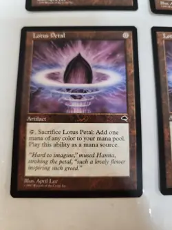WoC Magic The Gathering Tempest Lotus Petal X4 Beautiful Condition - Image 4