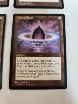 WoC Magic The Gathering Tempest Lotus Petal X4 Beautiful Condition - Image 5