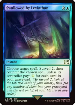 Swallowed by Leviathan FINAL FANTASY MTG MAGIC INSTANT FOIL - Image 1