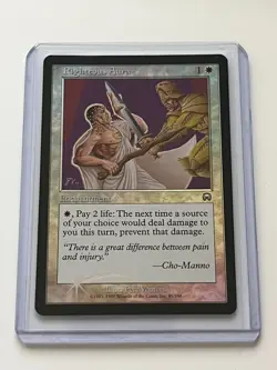 *foil RIGHTEOUS AURA Mercadian Masques MTG Magic the Gathering - Image 1