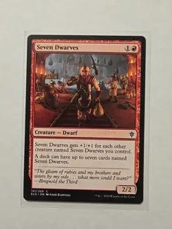 Seven Dwarves - Throne of Eldraine - LP - Common - Creature - Image 1