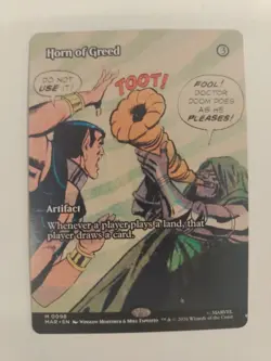 Horn Of Greed #0098 MtG Marvel Super Heroes Borderless - Image 1