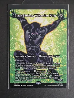 MTG Black Panther, Wakandan King (Borderless) Non-foil M 0087 Marvel Universe - Image 1