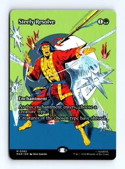 Steely Resolve (Borderless) 0083 (M) MTG Marvel Universe Eternal-Legal (MAR) - Image 1