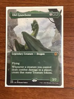 Old Gnawbone (Borderless) - AFR #296 Mythic Regular Green Dragon MTG - Image 1