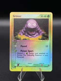 Pokemon Grimer Card 57/97 Reverse Holo EX Dragon Very Light Play NM 👀👀 - Image 1