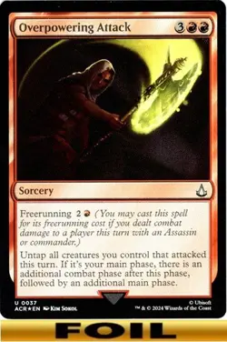 1x - Overpowering Attack - FOIL #37 - Assassin's Creed - CUC NM MTG - Image 1