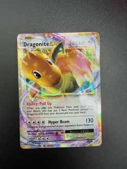 Pokemon TCG Dragonite EX Evolutions Ultra Rare Holo Card 72/108 - MP - Image 3