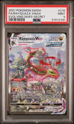 Pokemon Rayquaza VMAX 218/203 - Evolving Skies Alt Art Secret Rare - PSA 9 MINT - Image 3