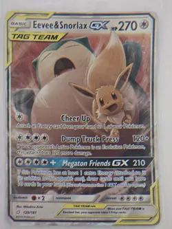 Eevee & Snorlax GX #120 Pokemon Team Up Nm Ungraded - Image 1