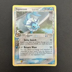 Vaporeon 18/113 Holo Rare EX Delta Species Pokemon Card - Image 2