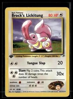 Pokemon TCG Gym Heroes #041/132 Brock's Lickitung - Image 1