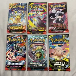 Lot of 6 Pokemon Booster Packs English - Image 1