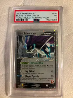 PSA 1 2004 Pokemon EX Rocket's Suicune EX Team Rocket Returns - Holo #105 - Image 1