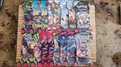 Pokemon TCG 12 Booster Pack Lot - Stellar Crown & Mega Evolution, English - Image 1