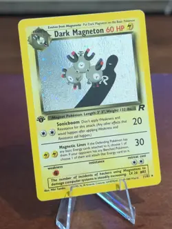 1st Edition Dark Magneton 11/82 Team Rocket Holo Vintage Pokemon - Image 2