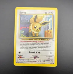 Pokemon Eevee Neo Discovery Regular Uncommon 50HP 38/75 English 2001 - Image 1