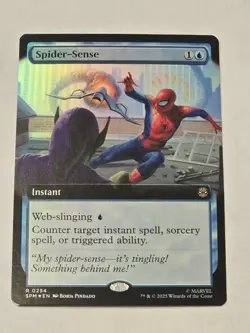 🔥 Spider-Sense - Foil - Extended Art - Marvel's Spider-Man - NM-Mint - MTG - Image 1