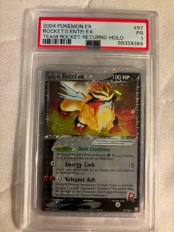 PSA 1 2004 Pokemon Ex Rocket's ENTEI EX Team Rocket Returns - Holo #97 - Image 1