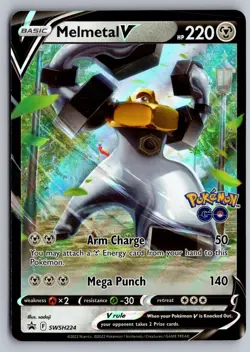 Melmetal V SWSH224 Holo Promo Sword & Shield Promo Pokemon Holo Near Mint - Image 1