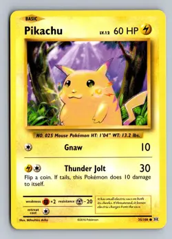 Pikachu 35/108 Common Evolutions Pokemon Near Mint - Image 1
