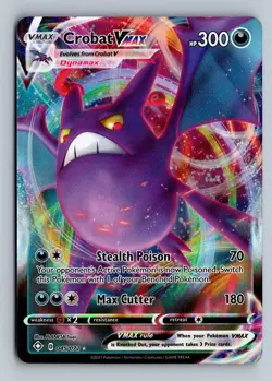 Crobat VMAX 045/072 Holo VMAX Rare Shining Fates Pokemon Holo Near Mint - Image 1