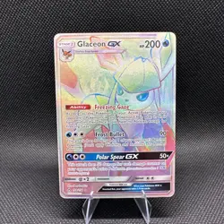 Pokemon Sun & Moon Ultra Prism Glaceon GX 159/156 Rainbow Secret Rare - Image 1