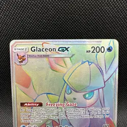 Pokemon Sun & Moon Ultra Prism Glaceon GX 159/156 Rainbow Secret Rare - Image 2
