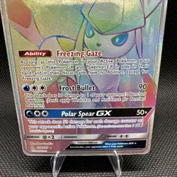 Pokemon Sun & Moon Ultra Prism Glaceon GX 159/156 Rainbow Secret Rare - Image 4