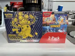 Pokemon TCG Surging Sparks ETB & Booster Bundle Costco 2-Pack READY TO SHIP - Image 1