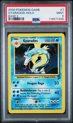 2000 POKEMON GAME BASE II #7 GYARADOS-HOLO PSA 9 - Image 1